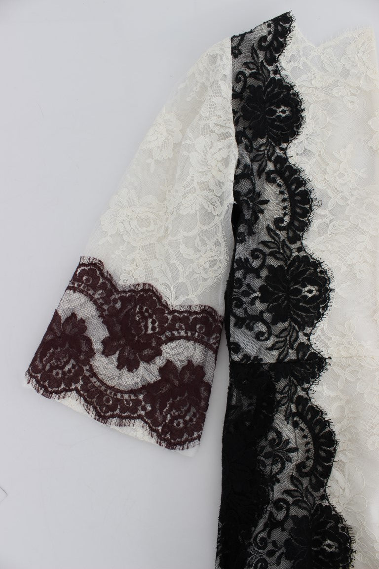 Dolce & Gabbana Floral Lace Silk Blend Maxi Dress - Elegance Online Limited