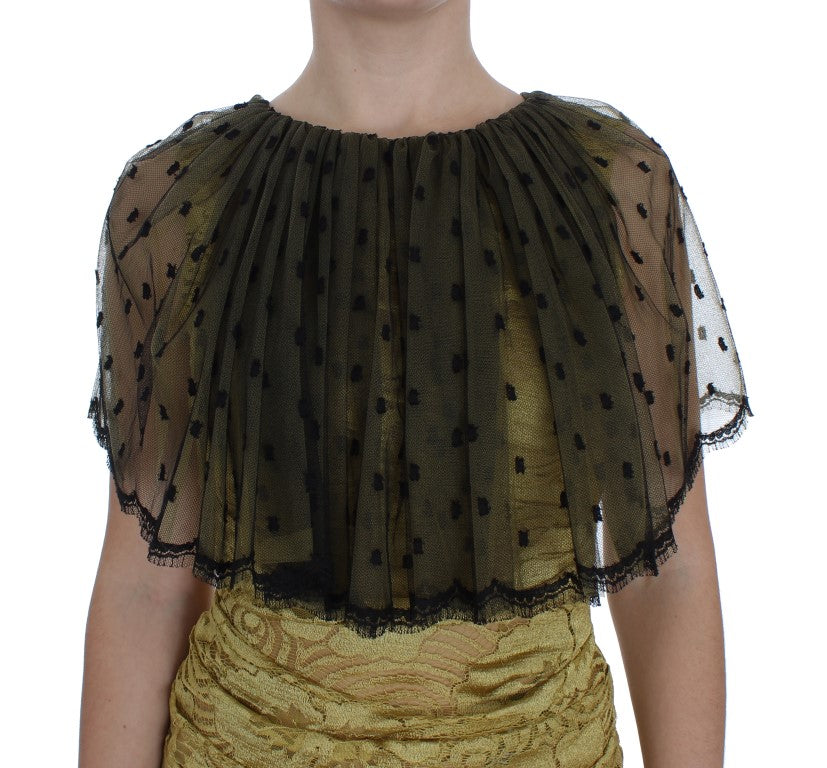Dolce & Gabbana Yellow Floral Lace Sheath Dress - Elegance Online Limited