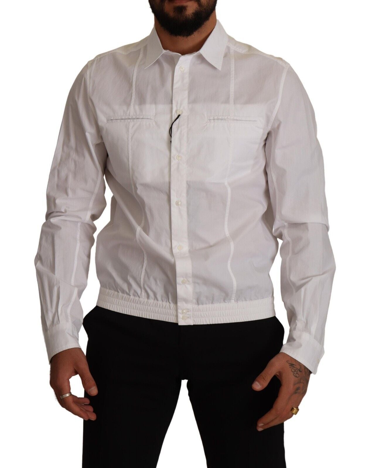 Dolce & Gabbana Elegant Italian White Cotton Shirt - Elegance Online Limited