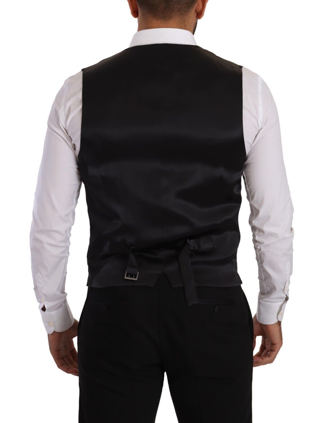 Dolce & Gabbana Elegant Striped Formal Dress Vest - Elegance Online Limited