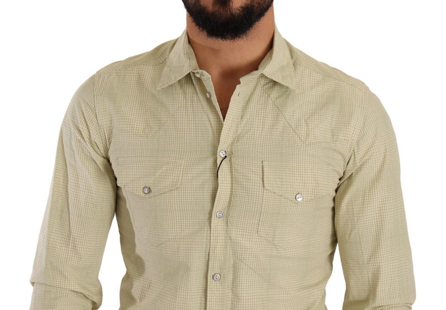Dolce & Gabbana Elegant Sicilia Checkered Cotton Shirt - Elegance Online Limited