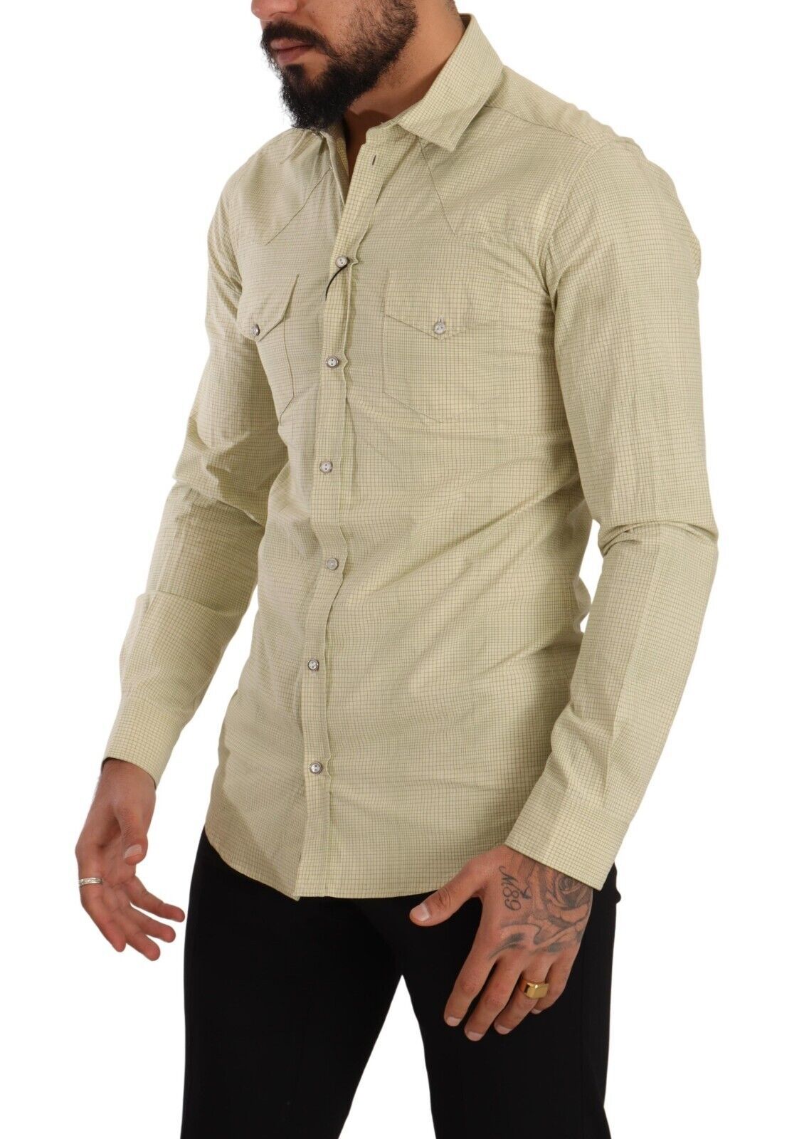 Dolce & Gabbana Elegant Sicilia Checkered Cotton Shirt - Elegance Online Limited
