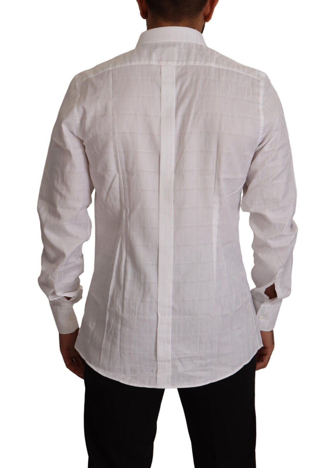 Dolce & Gabbana Elegant White Cotton Dress Shirt - Slim Fit - Elegance Online Limited