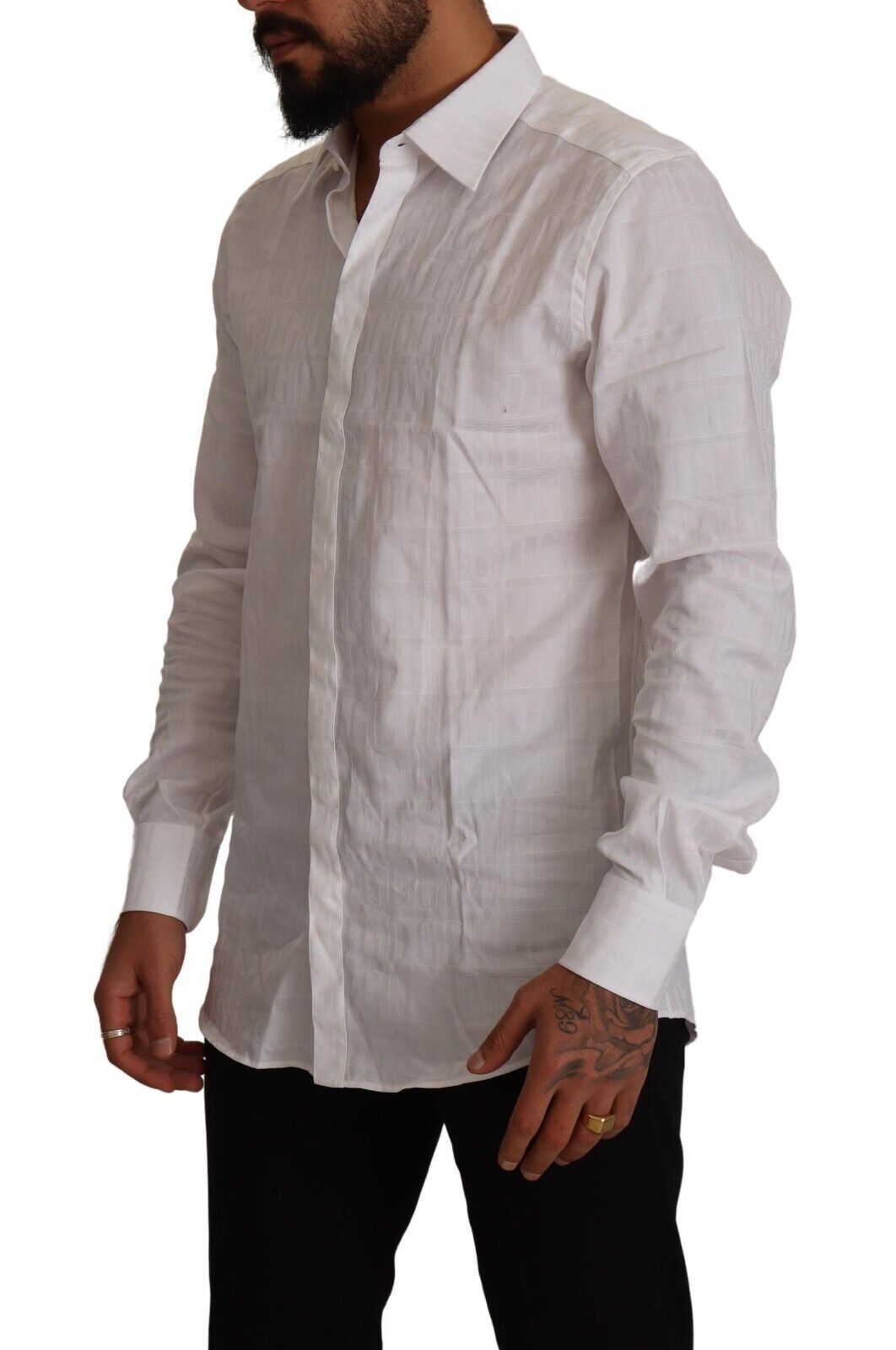 Dolce & Gabbana Elegant White Cotton Dress Shirt - Slim Fit - Elegance Online Limited