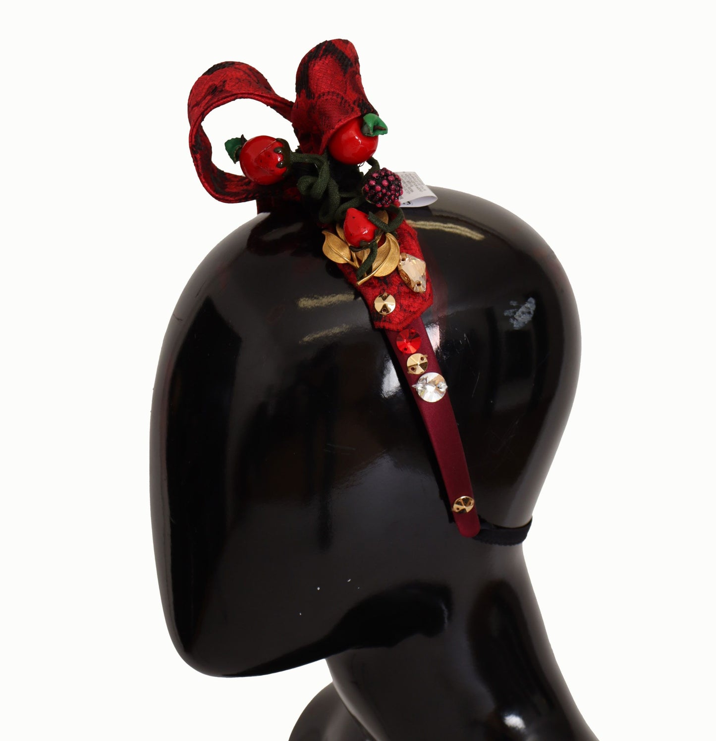Dolce & Gabbana Cherry Sicily Embellished Red Diadem - Elegance Online Limited