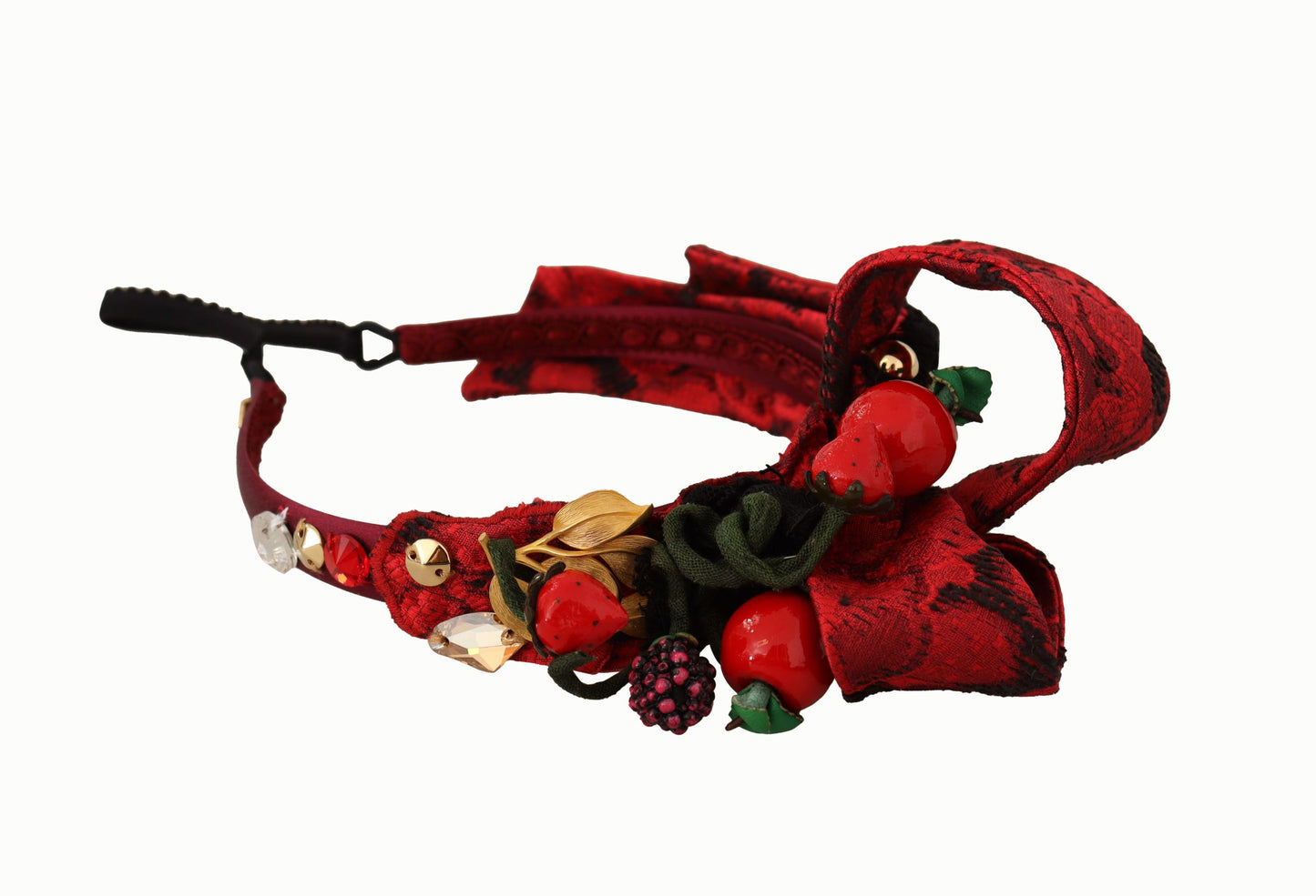 Dolce & Gabbana Cherry Sicily Embellished Red Diadem - Elegance Online Limited