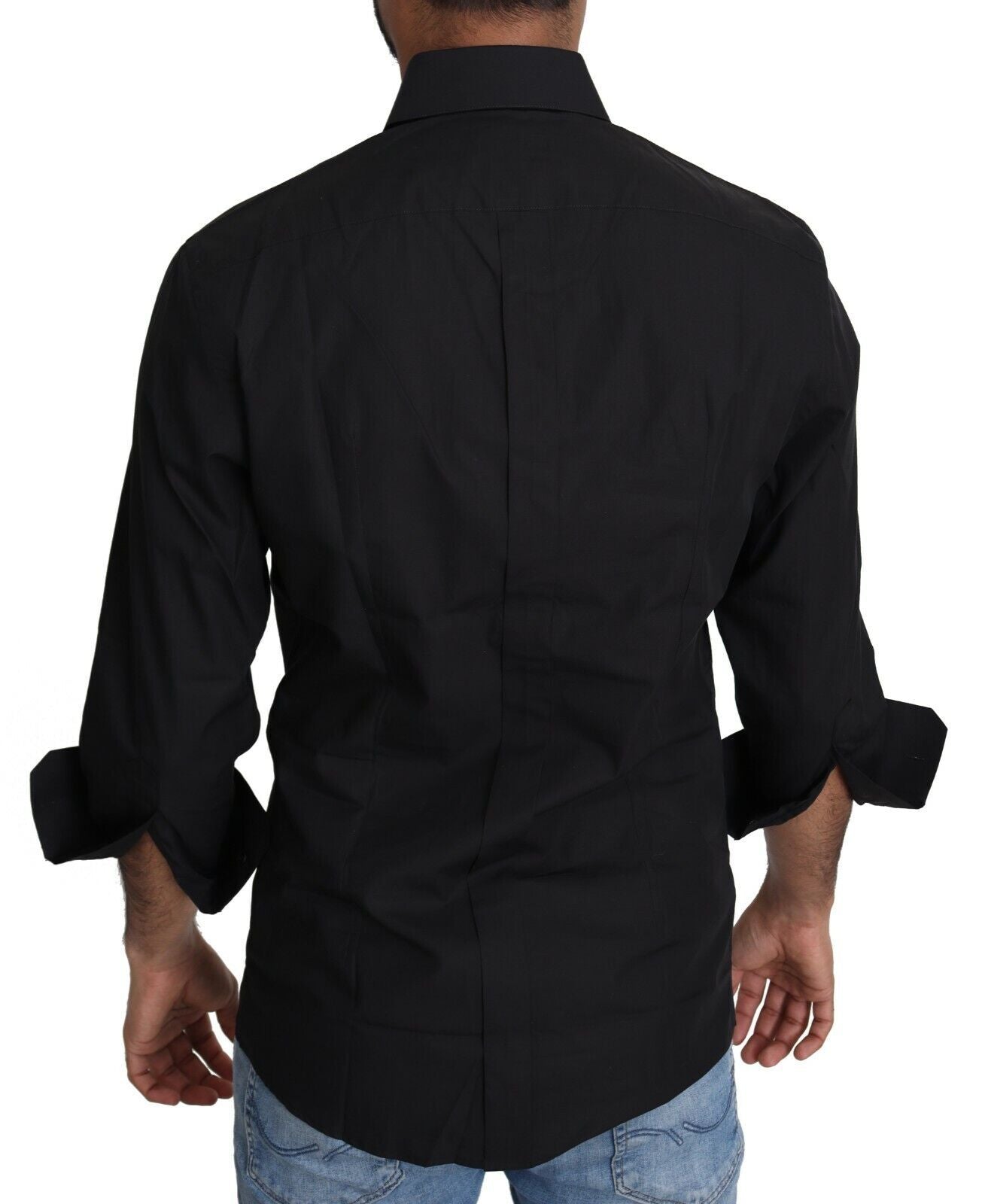 Dolce & Gabbana Elegant Black Slim Fit Dress Shirt - Elegance Online Limited