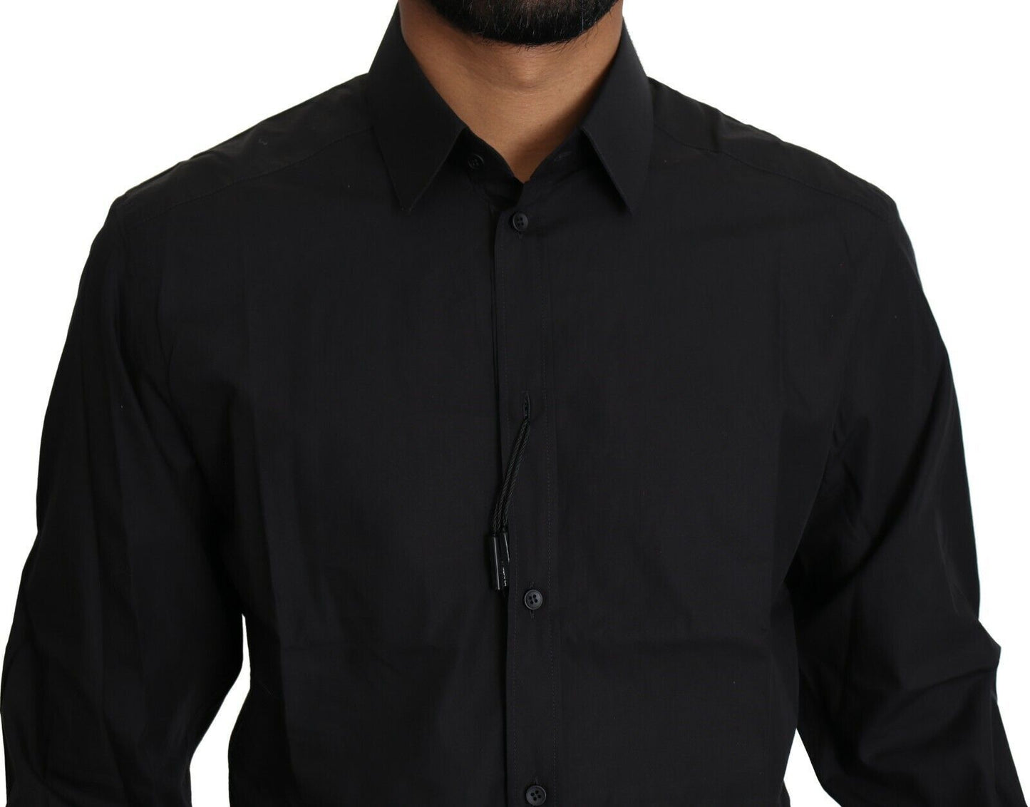 Dolce & Gabbana Elegant Black Slim Fit Dress Shirt - Elegance Online Limited