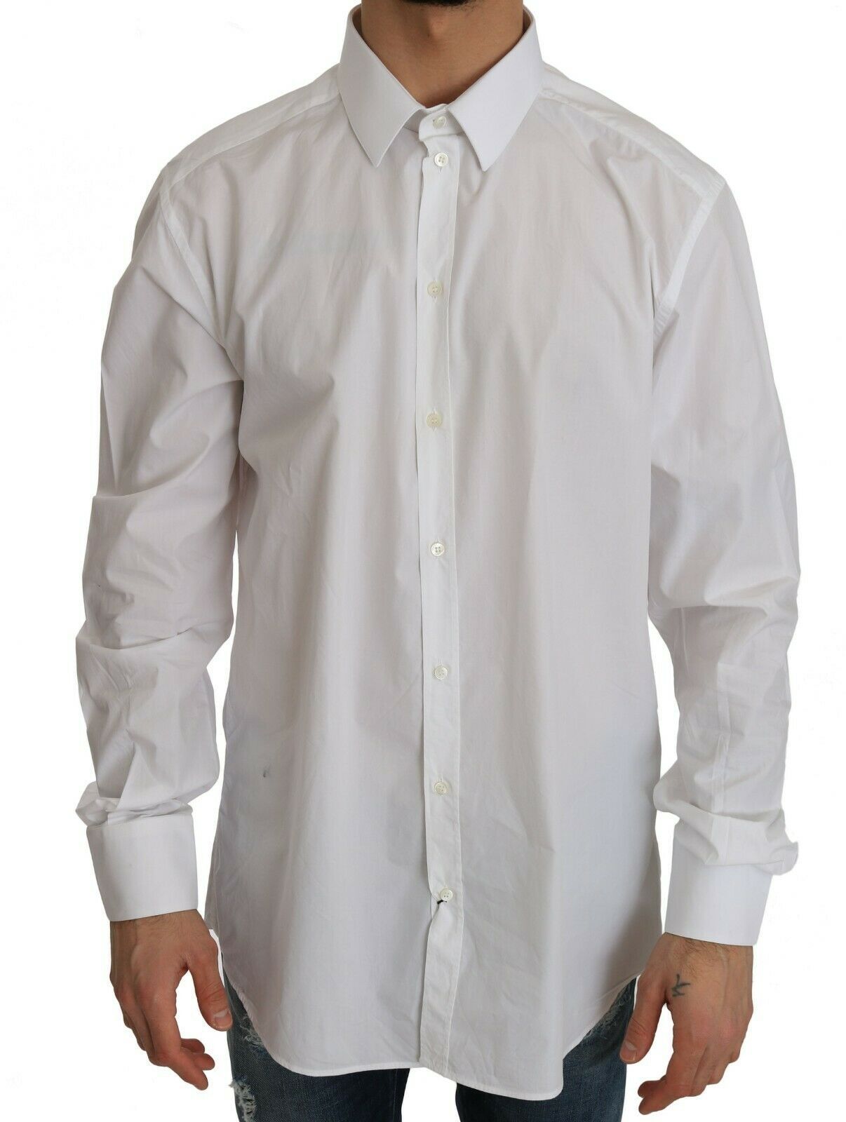 Dolce & Gabbana Exclusive White Slim Fit Formal Shirt - Elegance Online Limited