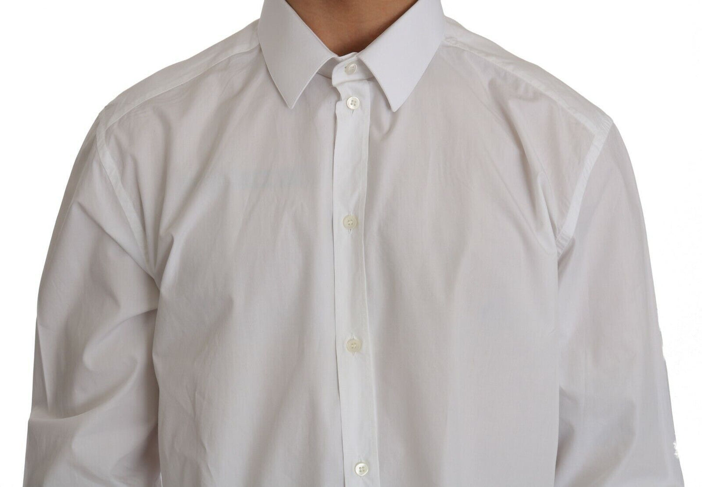 Dolce & Gabbana Exclusive White Slim Fit Formal Shirt - Elegance Online Limited