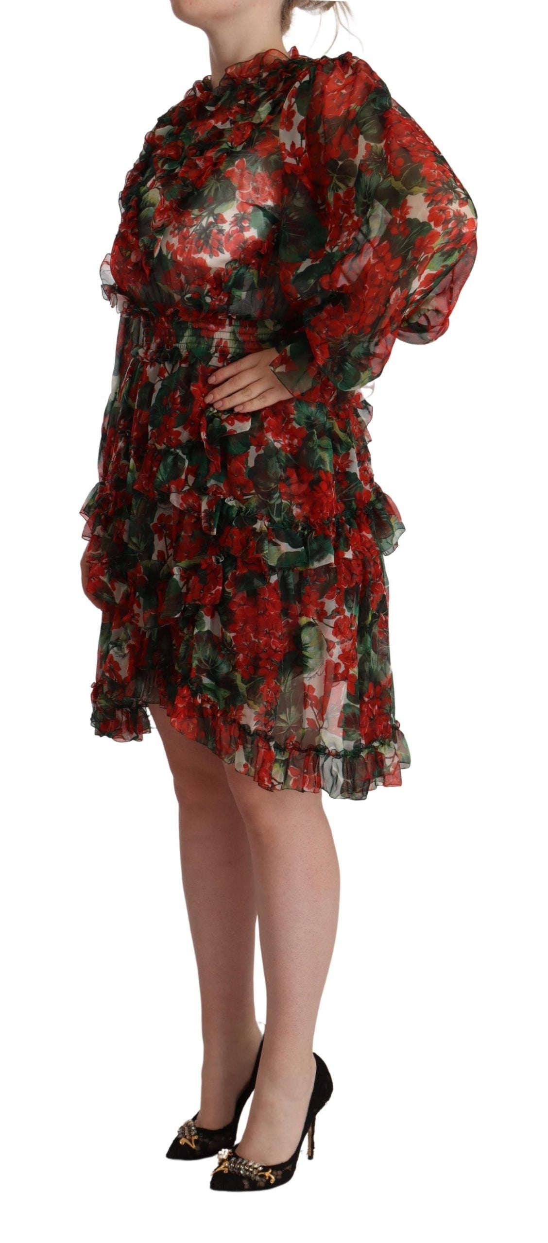Dolce & Gabbana Floral Silk Mini Knee High Dress - Elegance Online Limited