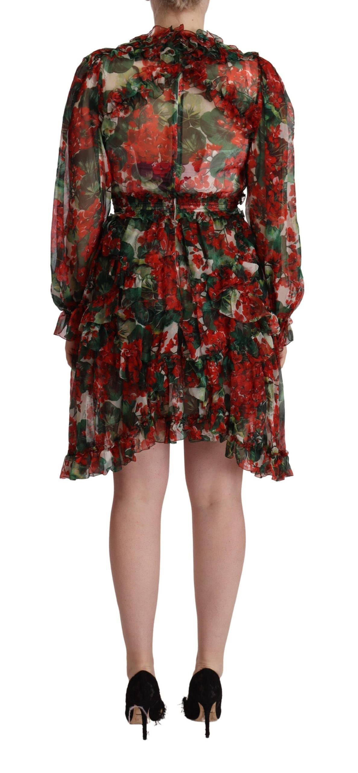 Dolce & Gabbana Floral Silk Mini Knee High Dress - Elegance Online Limited