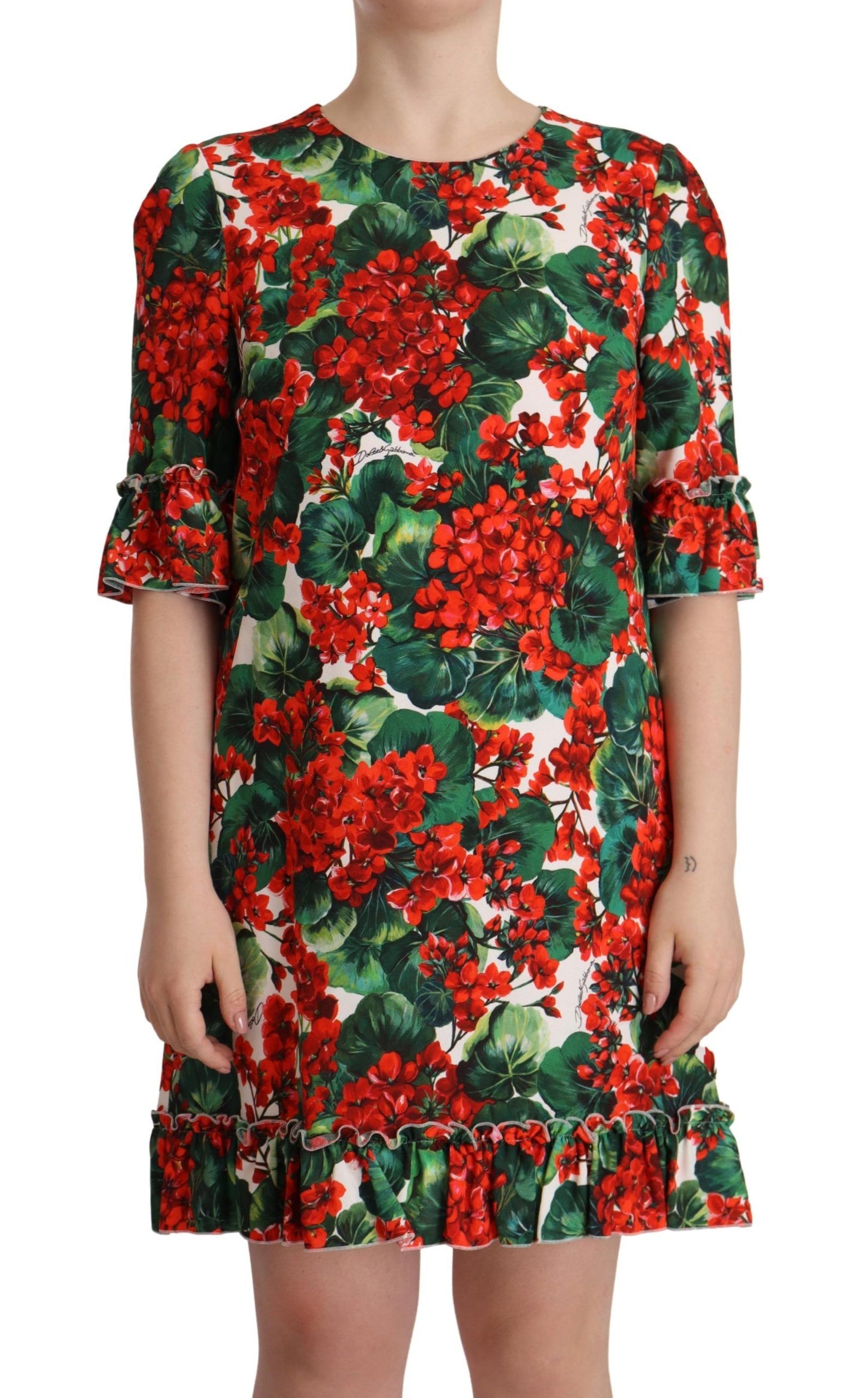 Dolce & Gabbana Floral Mini Enchantment Dress - Elegance Online Limited