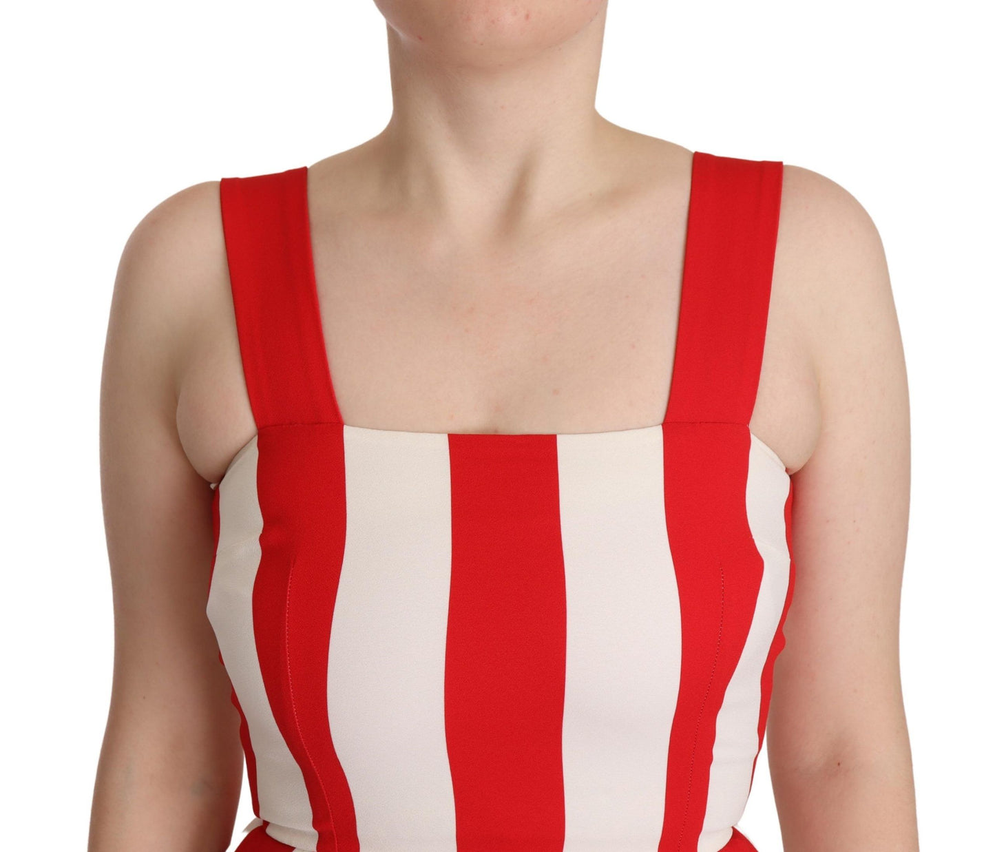 Dolce & Gabbana Elegant A-Line Striped Shift Dress - Elegance Online Limited
