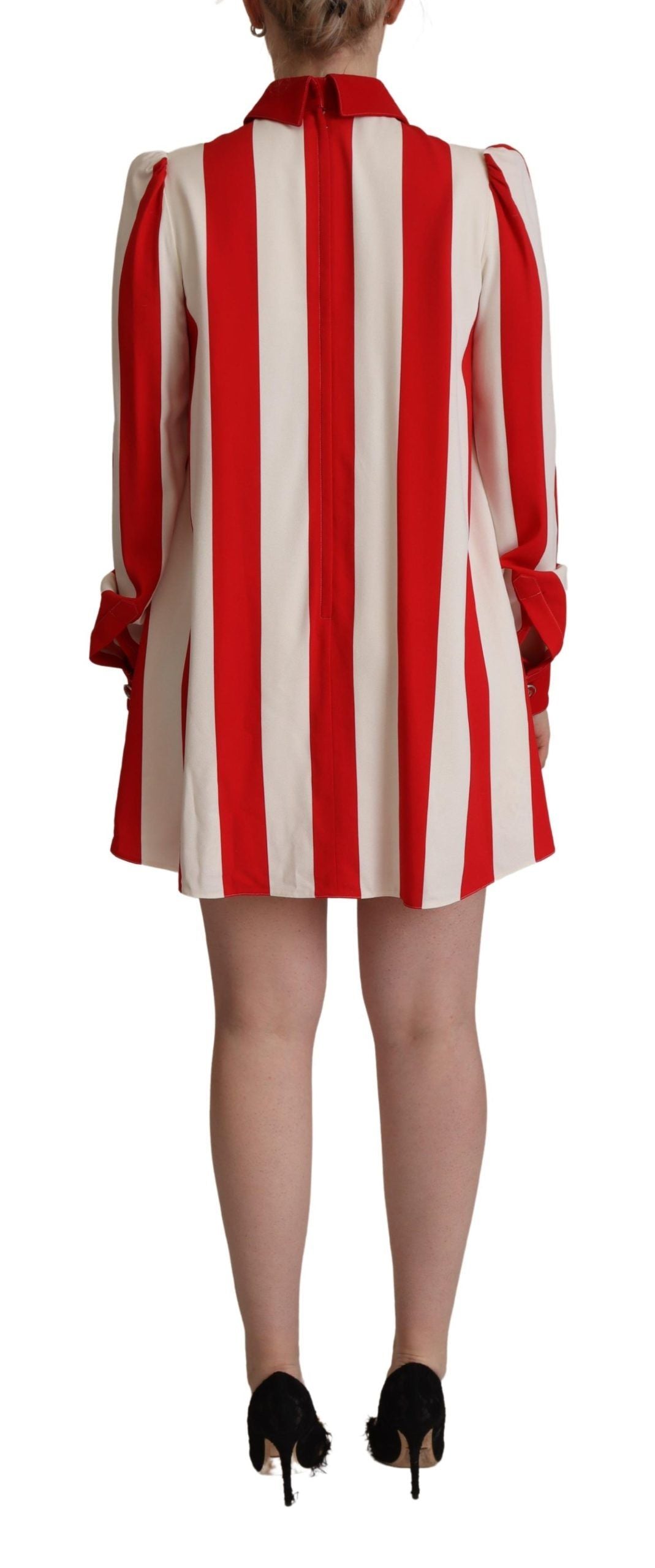 Dolce & Gabbana Elegant Striped Shirt Mini Dress - Elegance Online Limited