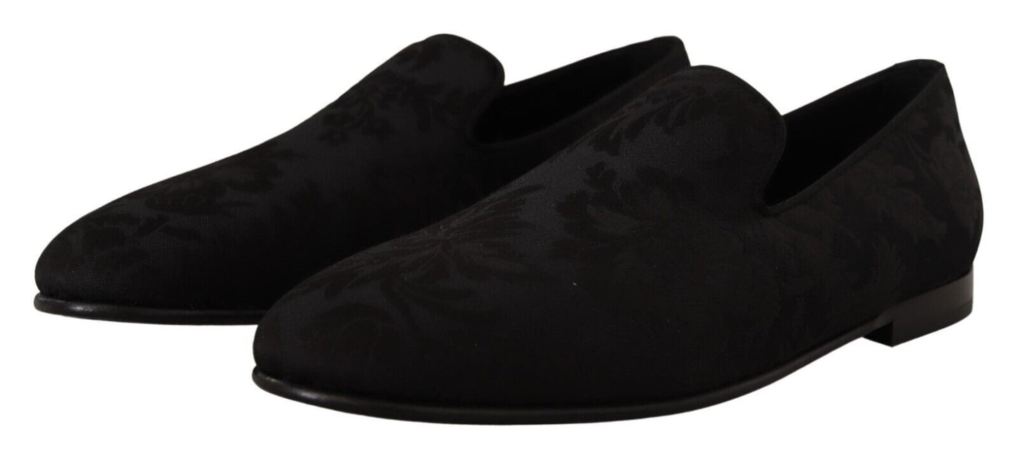Mocassins plats élégants à enfiler en jacquard Dolce & Gabbana