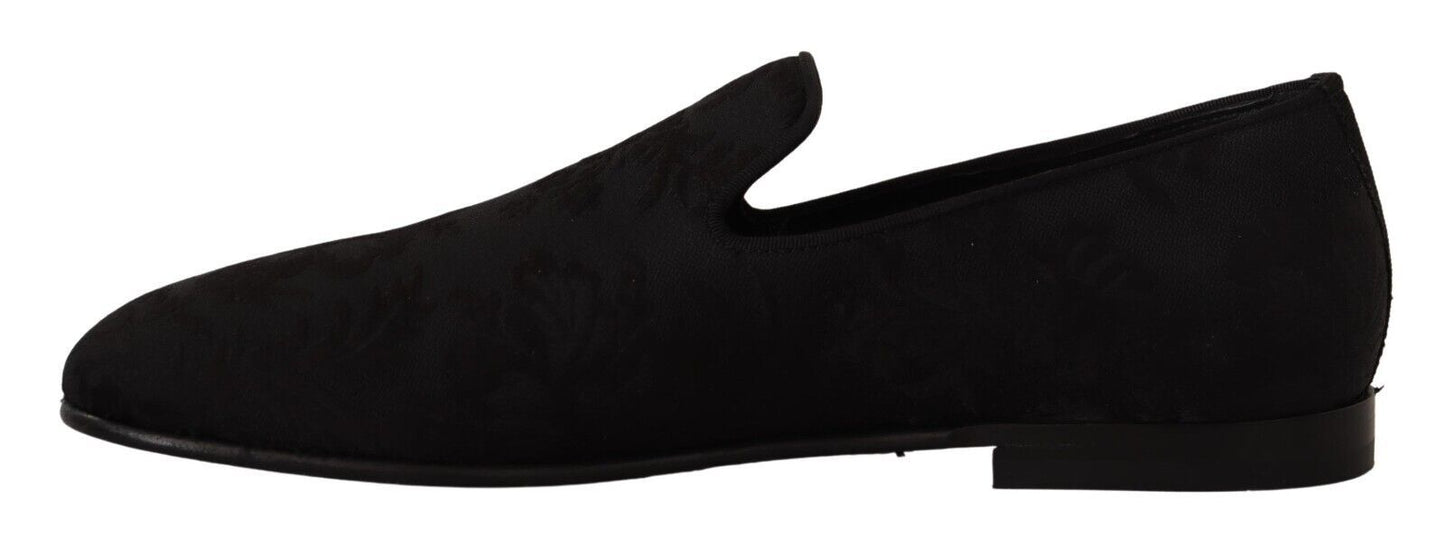 Mocassins plats élégants à enfiler en jacquard Dolce & Gabbana