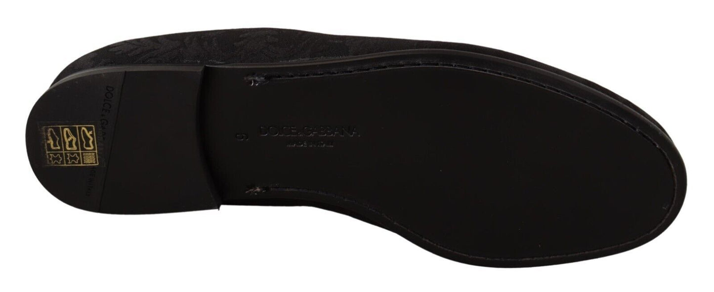Mocassins plats élégants à enfiler en jacquard Dolce & Gabbana