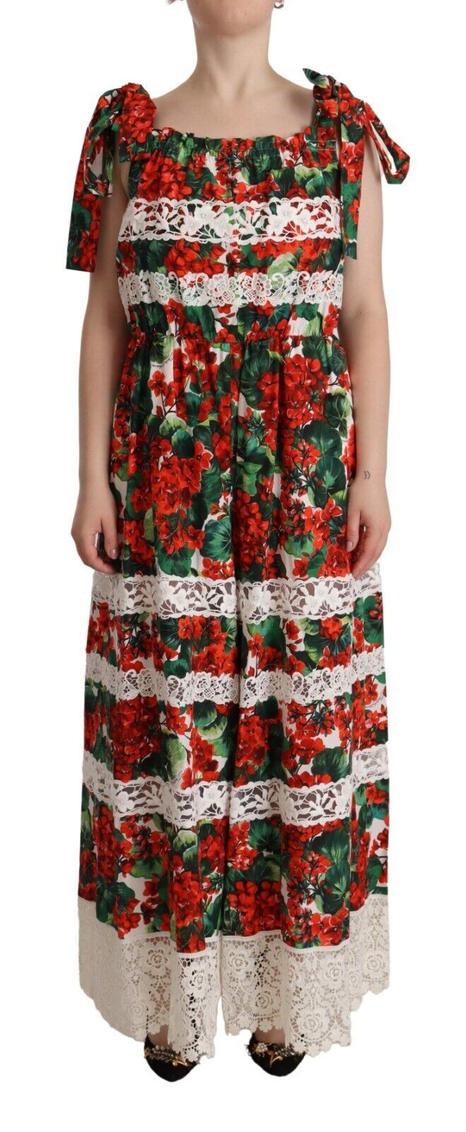 Robe longue fleurie multicolore Dolce & Gabbana