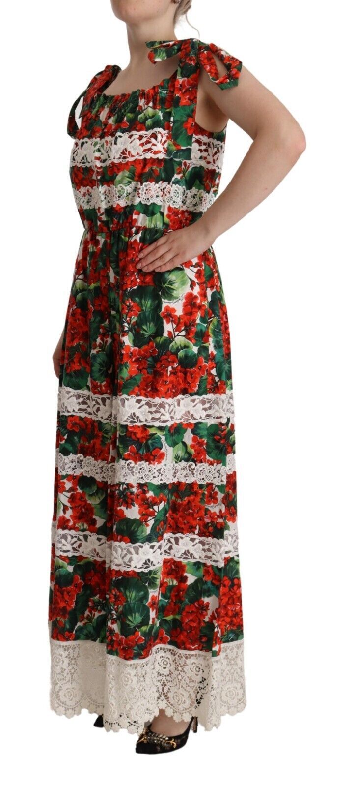 Robe longue fleurie multicolore Dolce & Gabbana
