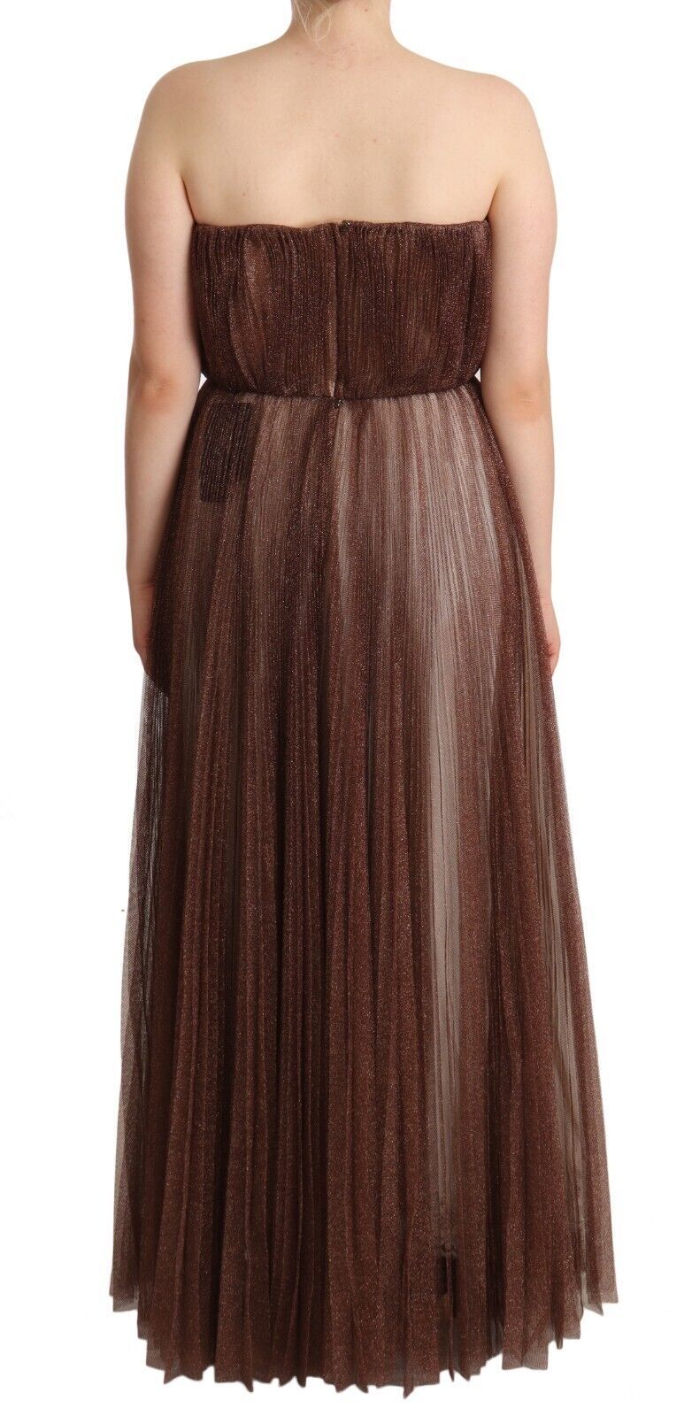 Robe longue élégante en bronze métallisé Dolce & Gabbana