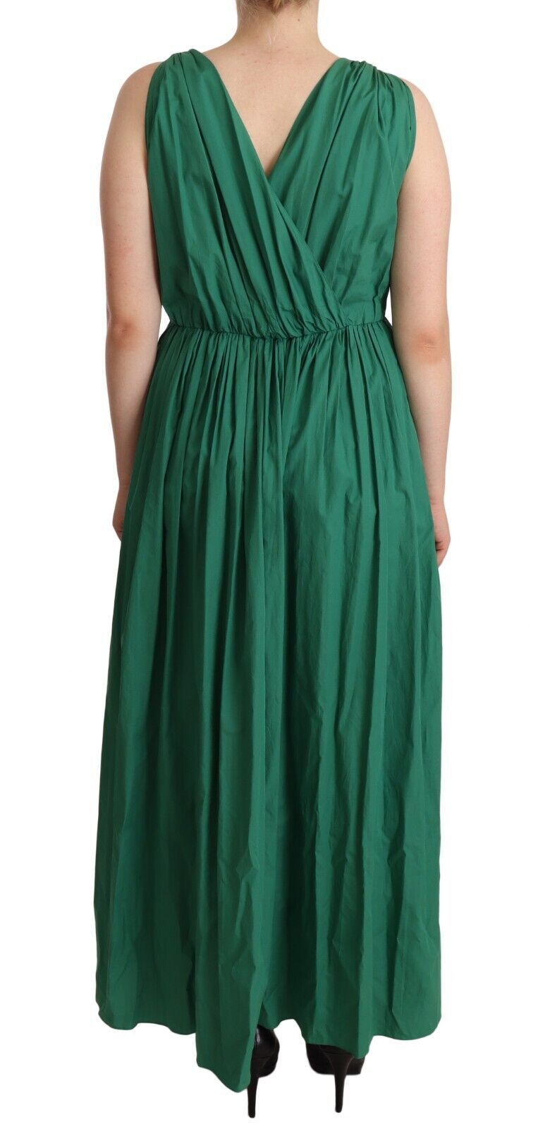Robe trapèze sans manches vert foncé élégante de Dolce & Gabbana