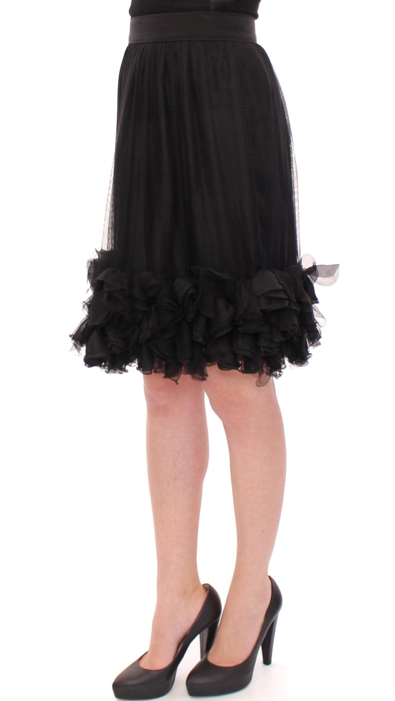 Dolce & Gabbana Elegant Silk Black Skirt for Evenings - Elegance Online Limited