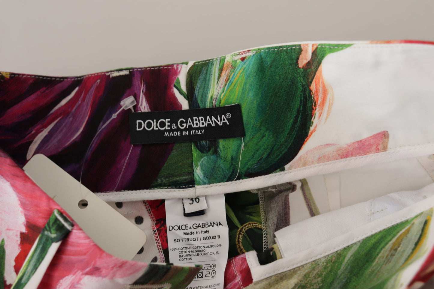 Short taille haute à imprimé floral multicolore Dolce & Gabbana