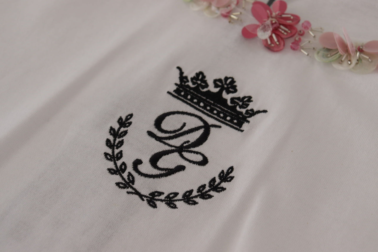 Dolce & Gabbana Camiseta sin mangas con corona de lentejuelas Chic