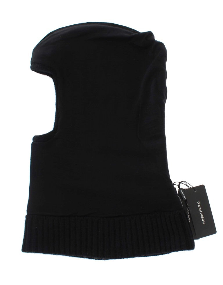 Dolce & Gabbana Elegant Black Sequined Hooded Scarf Wrap - Elegance Online Limited