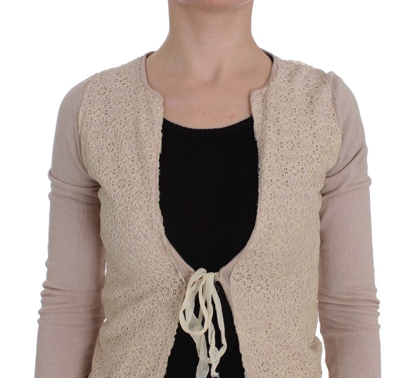 PINK MEMORIES Elegant Pink Wrap Sweater Cotton Knit - Elegance Online Limited