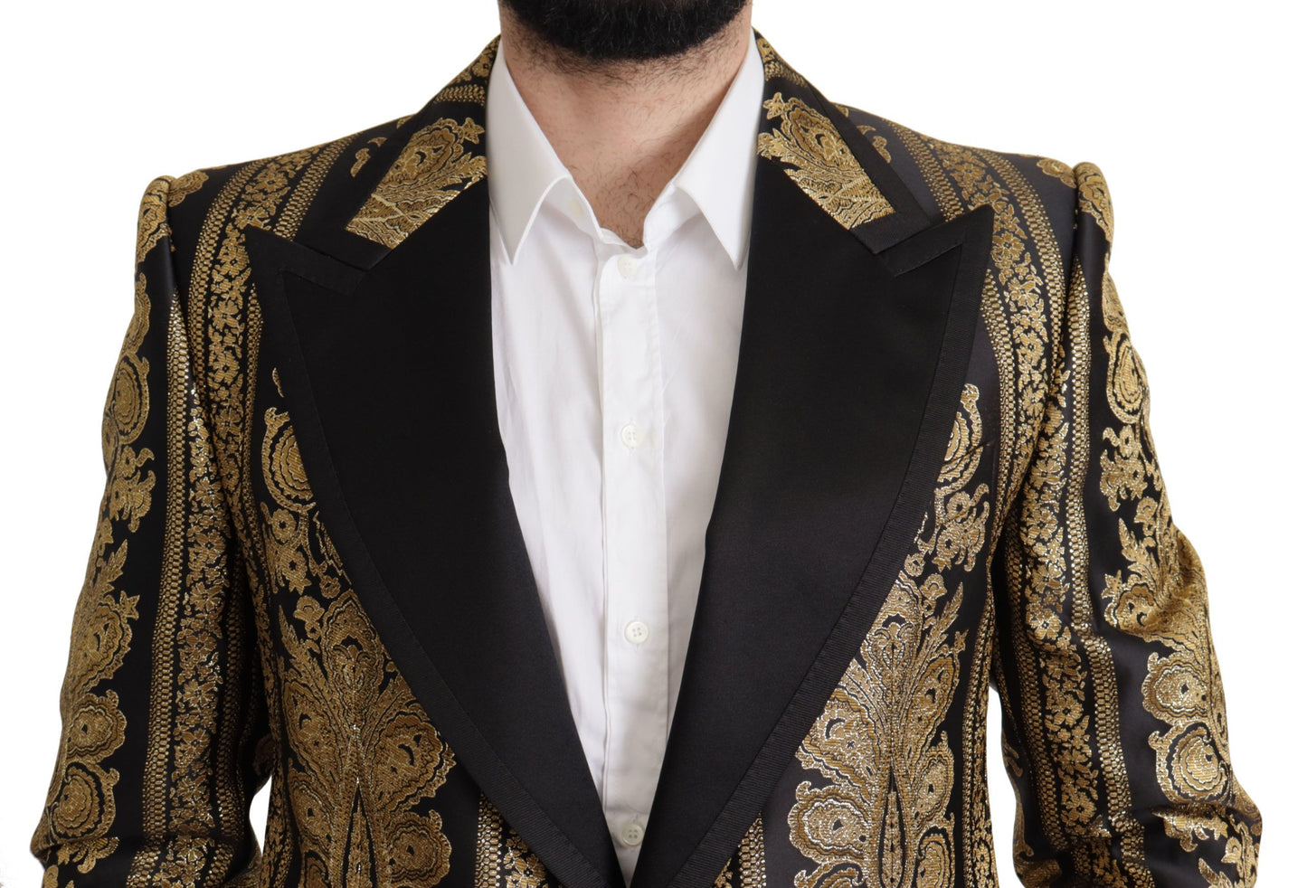 Blazer elegante de jacquard con botonadura sencilla de Dolce & Gabbana