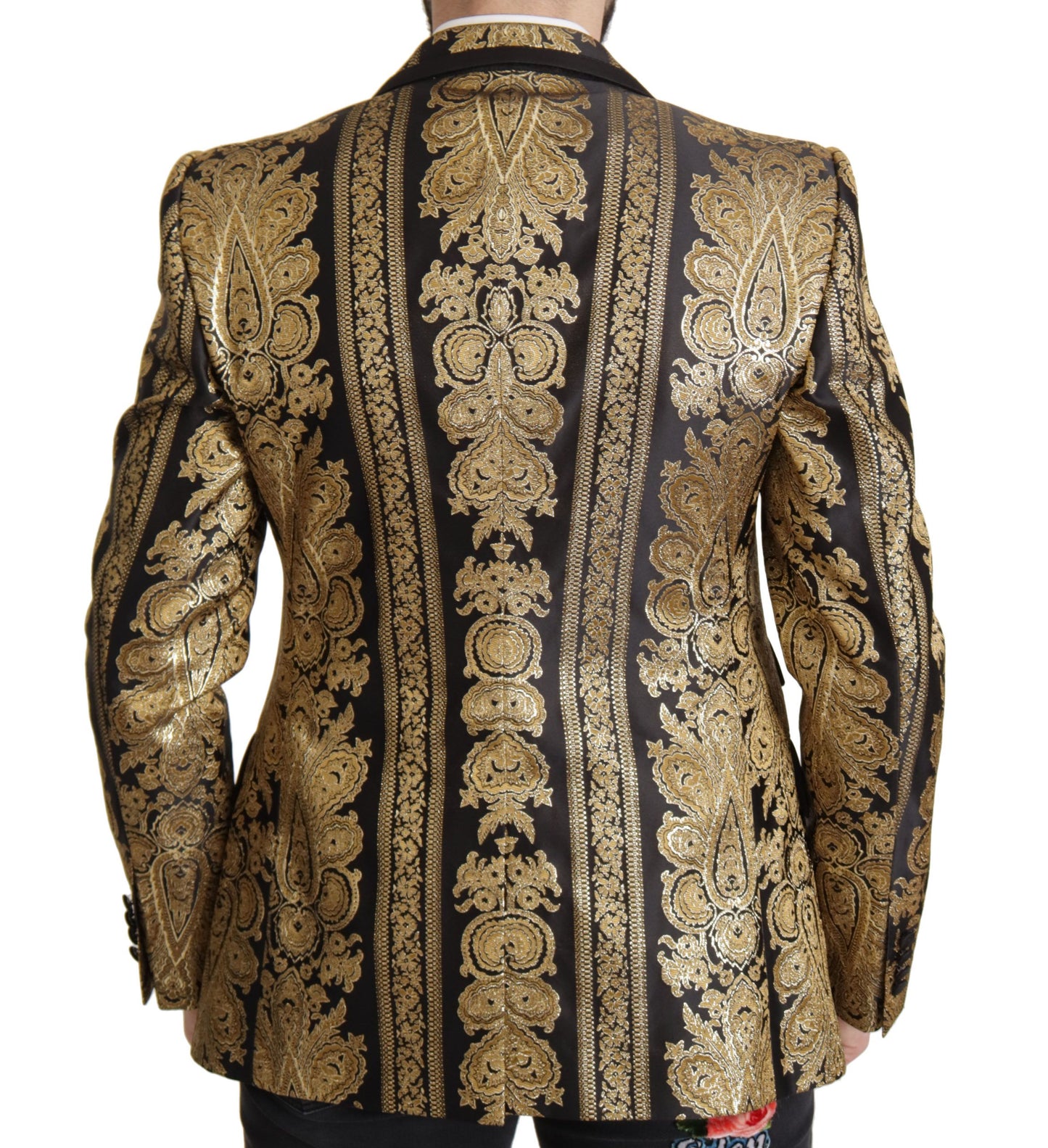 Blazer elegante de jacquard con botonadura sencilla de Dolce & Gabbana