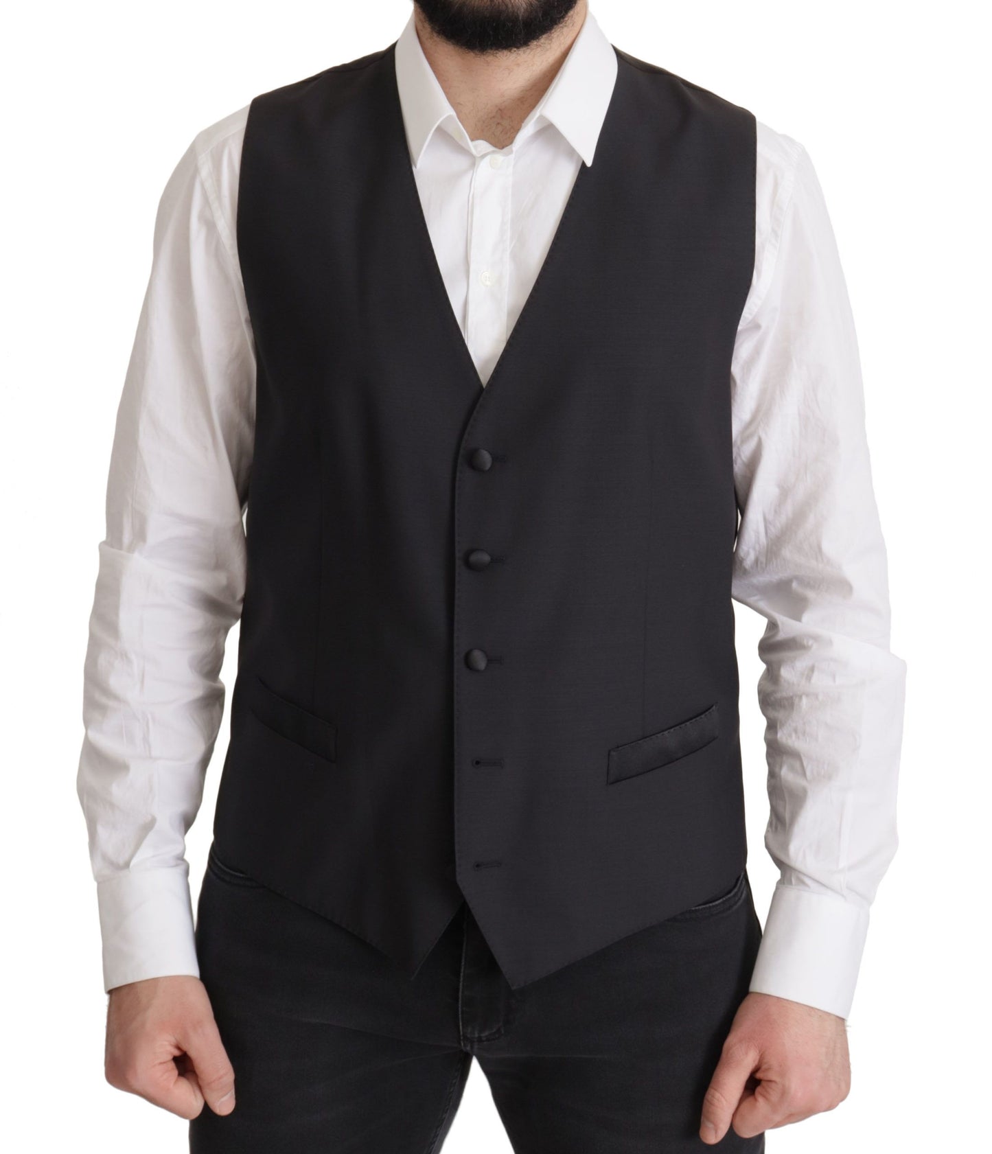 Dolce & Gabbana Elegante blazer de dos piezas Martini azul oscuro