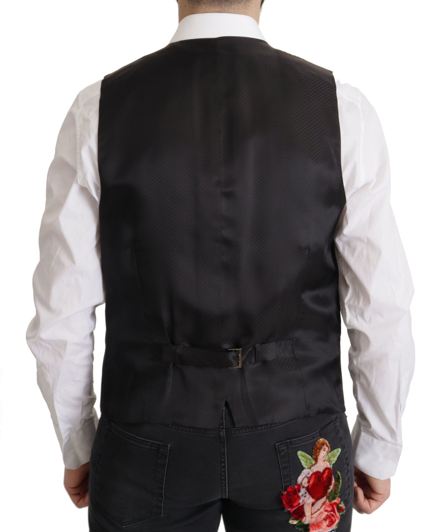 Dolce & Gabbana Elegante blazer de dos piezas Martini azul oscuro