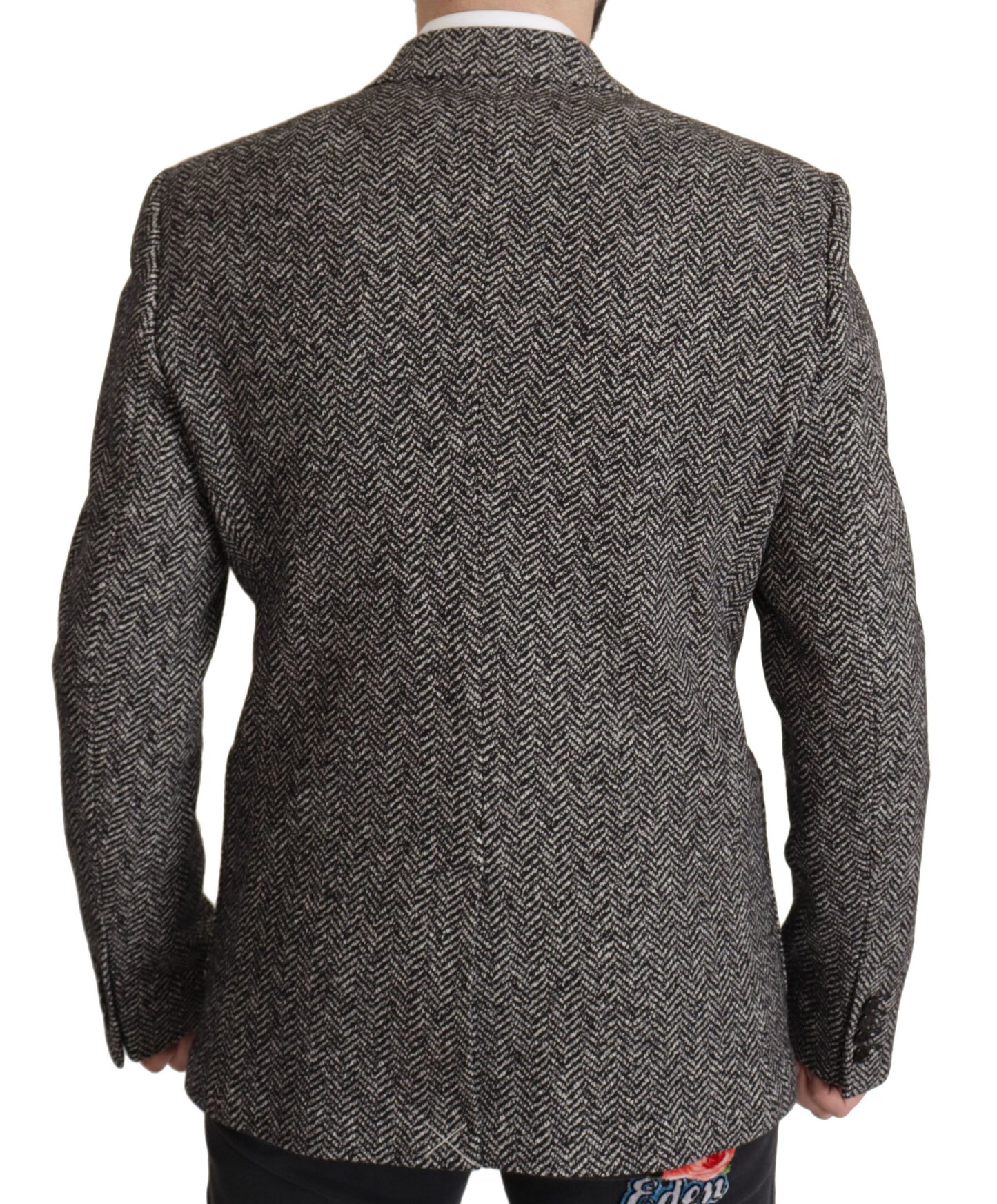 Veste blazer à chevrons gris Dolce & Gabbana