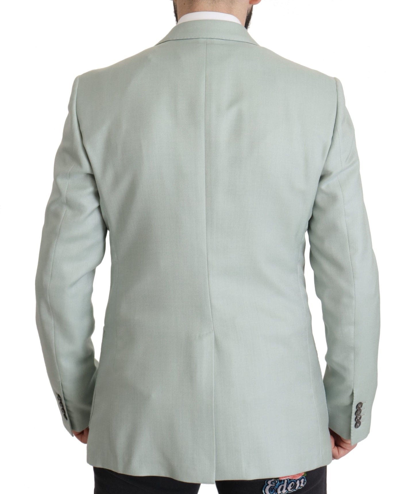 Dolce & Gabbana Elegante blazer de seda y cachemira verde menta