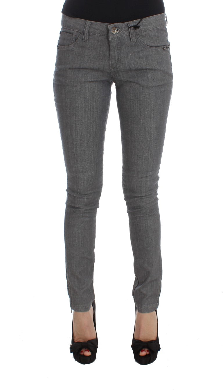 Costume National Chic Gray Slim-Fit Designer Jeans - Elegance Online Limited