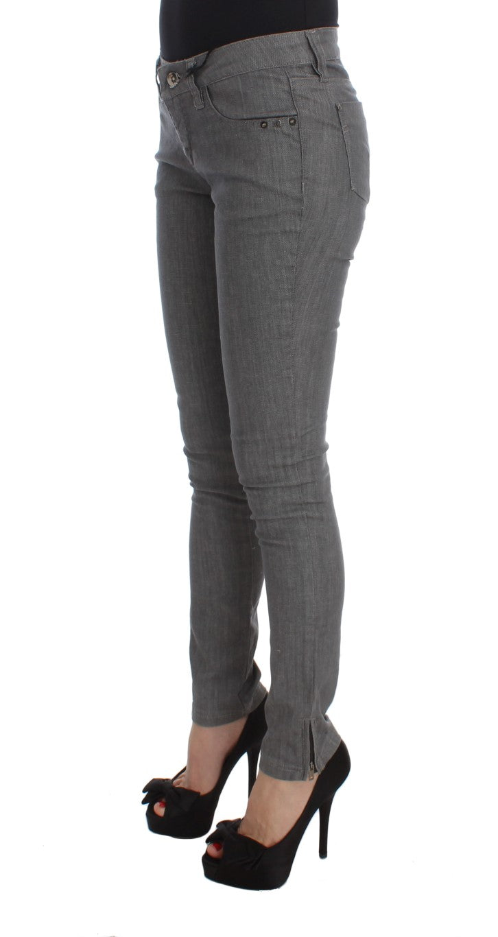 Costume National Chic Gray Slim-Fit Designer Jeans - Elegance Online Limited
