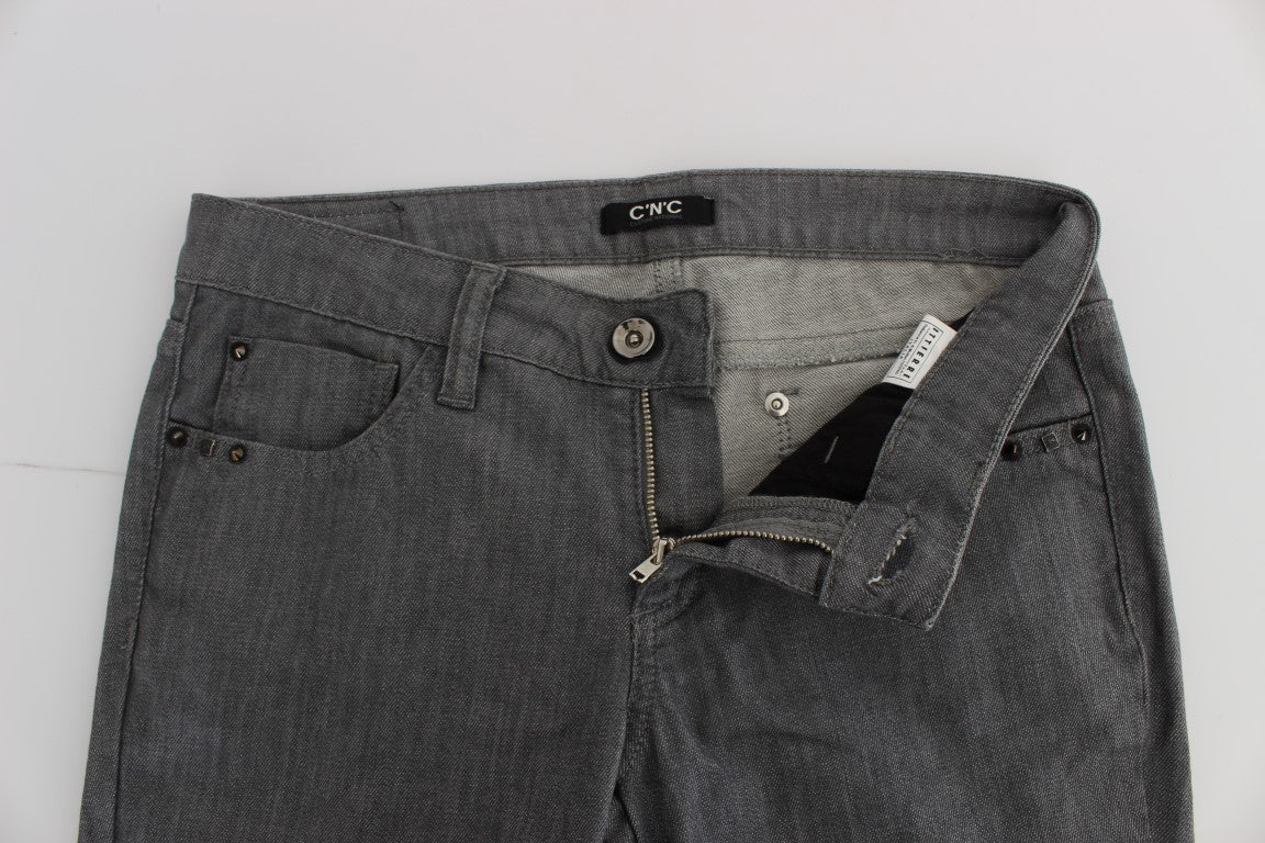 Costume National Chic Gray Slim-Fit Designer Jeans - Elegance Online Limited