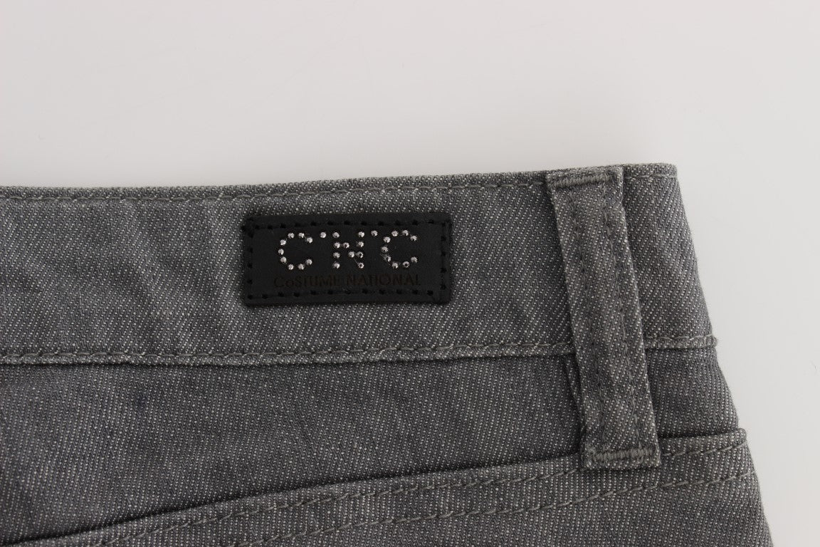 Costume National Chic Gray Slim-Fit Designer Jeans - Elegance Online Limited