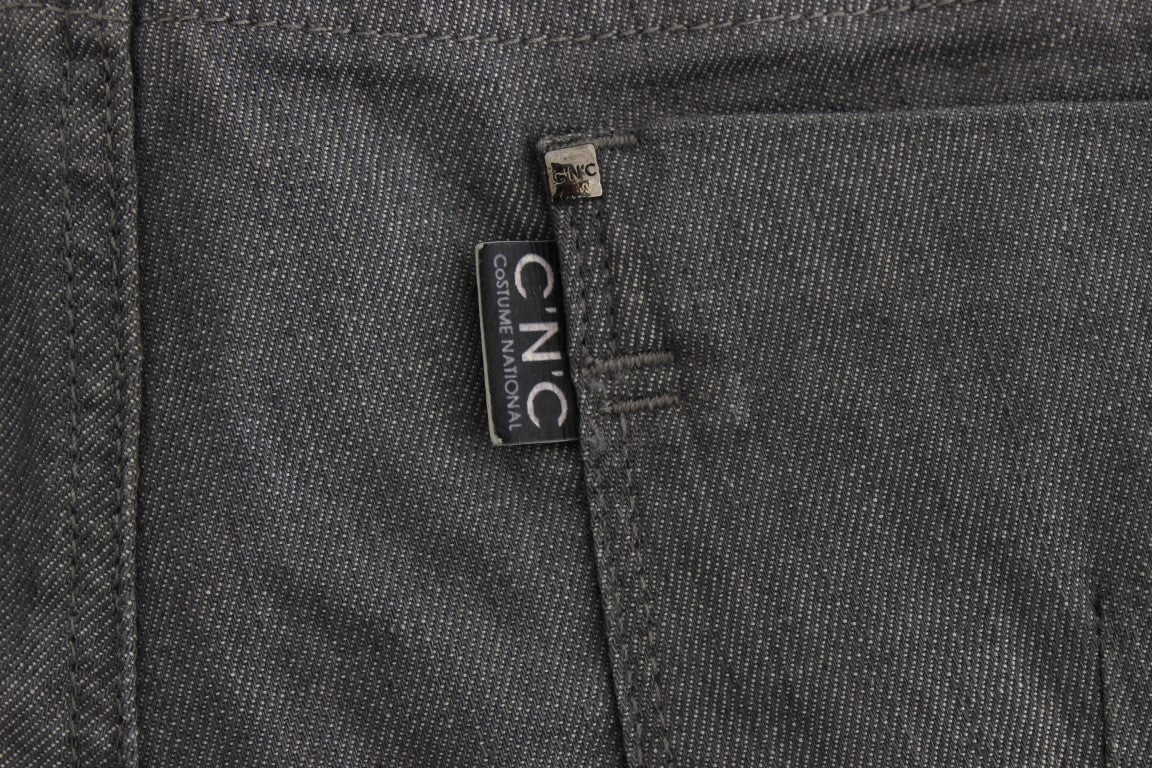 Costume National Chic Gray Slim-Fit Designer Jeans - Elegance Online Limited