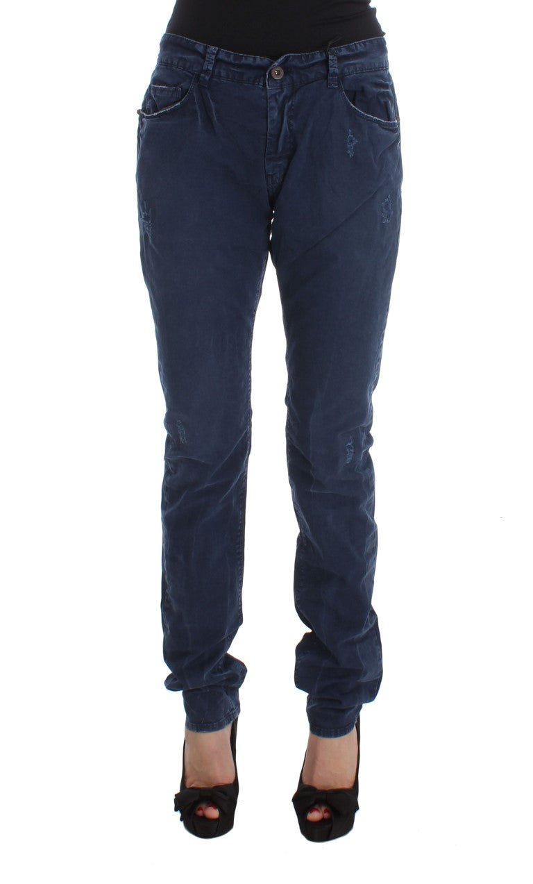 Costume National Chic Regular Fit Blue Denim Jeans - Elegance Online Limited