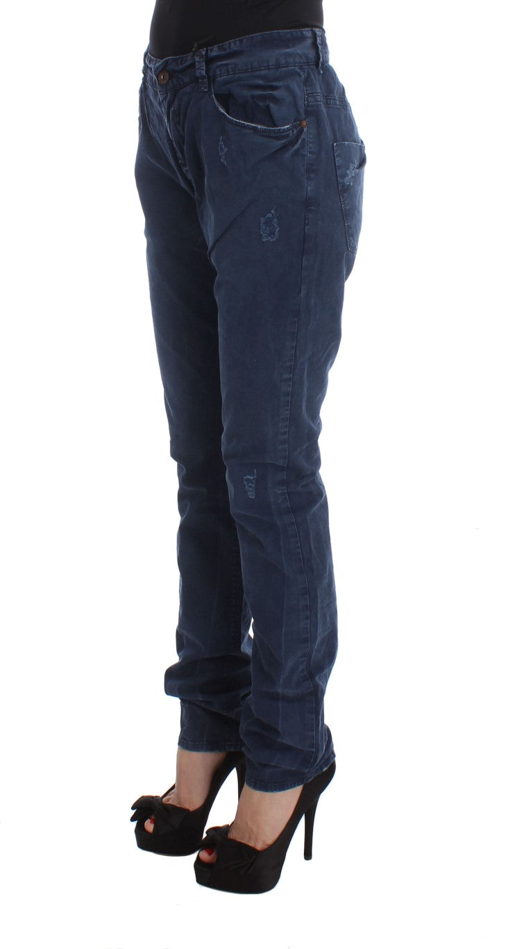 Costume National Chic Regular Fit Blue Denim Jeans - Elegance Online Limited