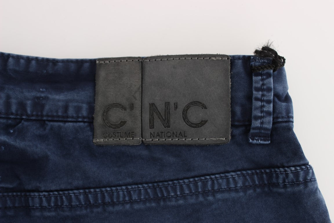 Costume National Chic Regular Fit Blue Denim Jeans - Elegance Online Limited