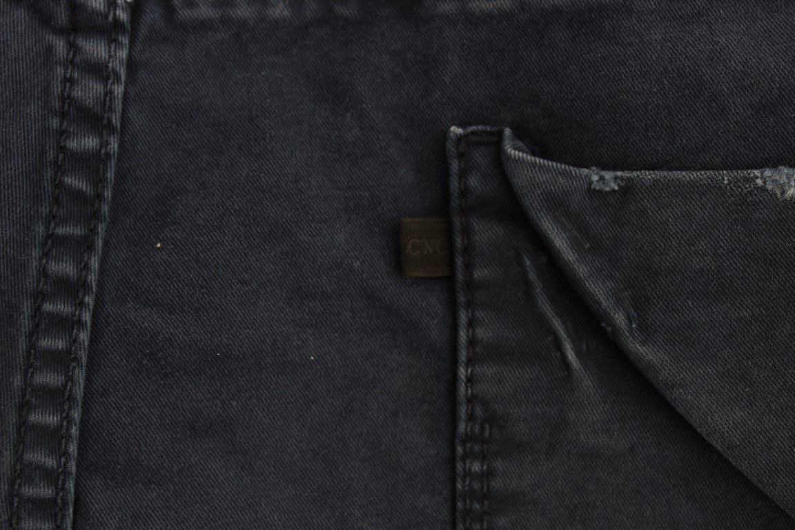 Costume National Chic Regular Fit Blue Denim Jeans - Elegance Online Limited