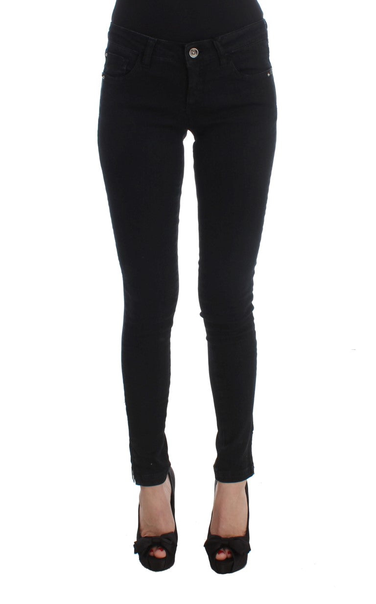 Costume National Sleek Black Slim Fit Designer Jeans - Elegance Online Limited