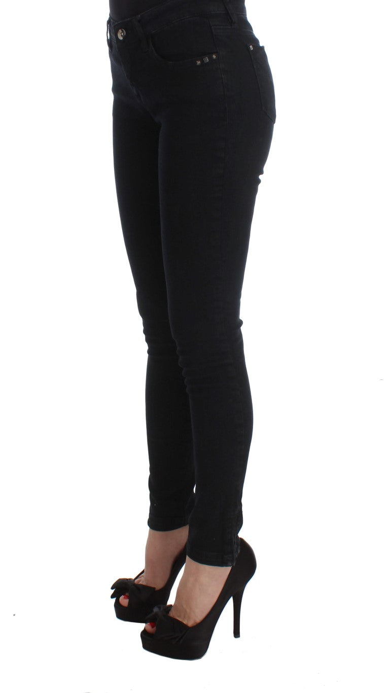 Costume National Sleek Black Slim Fit Designer Jeans - Elegance Online Limited