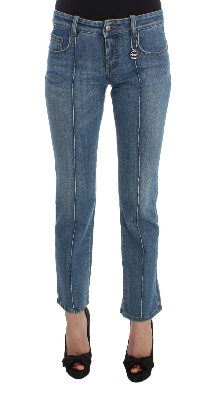 Costume National Chic Slim Fit Blue Jeans for the Modern Woman - Elegance Online Limited