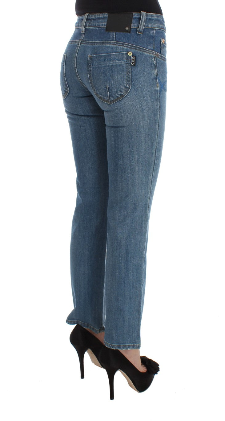 Costume National Chic Slim Fit Blue Jeans for the Modern Woman - Elegance Online Limited